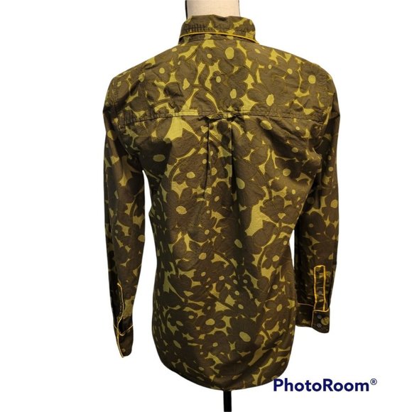 J Crew Womens Retro Vibe Camo Floral Print Button Up Shirt XS - Picture 2 of 5